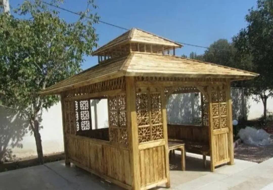 ساخت آلاچیق چوبی کلبه سوئیسی محمدی در کرج